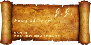 Jeney József névjegykártya