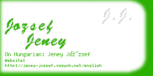 jozsef jeney business card